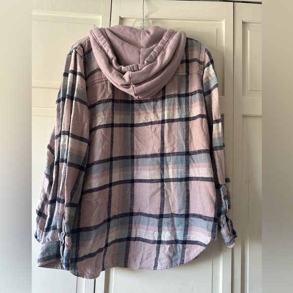 American Eagle Flannel Hoodie - Picture 2 of 2